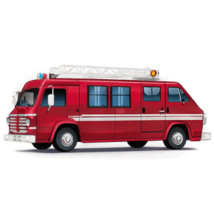 Red Firefighter Van PNG 06202024 PNG with transparent background