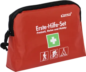 Red First Aid Kit Bag PNG Image