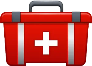 Red First Aid Kit Icon PNG Image