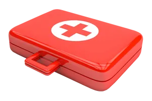 Red First Aid Kit3 D Render PNG Image