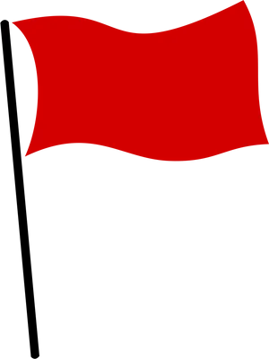 Red Flag Waving Symbol PNG Image