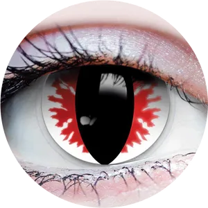 Red Flame Eye Closeup PNG Image