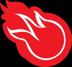 Red Flame Icon PNG with transparent background