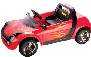 Red Flame Toy Car.png PNG Image