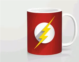 Red Flash Themed Mug Print Design PNG Image