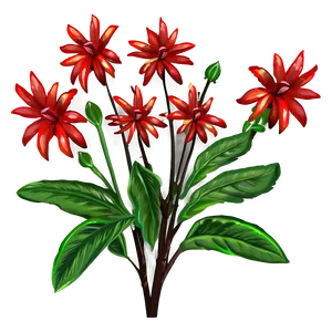 Red Flower Bush Png Nuh62 PNG Image