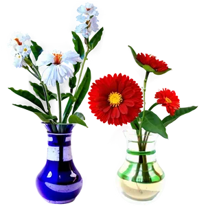 Red Flowers In Vase Png Pxm PNG Image