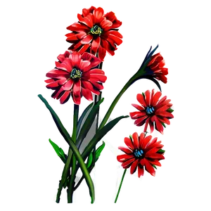 Red Flowers Sunset Png 06122024 PNG Image