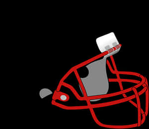 Red Football Helmet Vector PNG image with transparent background