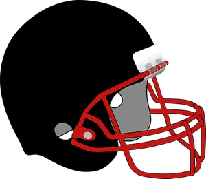 Red Football Helmet Vector PNG Image