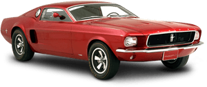 Red Ford Mustang Mach Car - 1966 Ford Mustang Mach 1, HD Png Download PNG image with transparent background