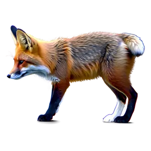 Red Fox Digital Art Png 30 PNG Image