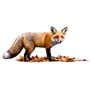 Red Fox In Autumn Png 06242024 PNG Image