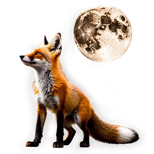 Red Fox In Moonlight Png 06242024 PNG Image