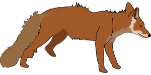 Red Fox Silhouette PNG Image