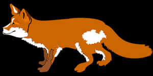 Red Fox Vector Illustration PNG image with transparent background