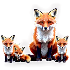 Red Fox With Cubs Png 95 PNG Image