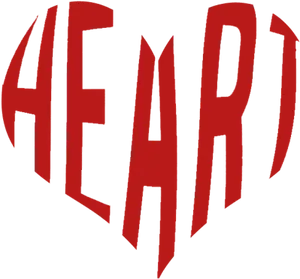 Red Fractured Heart Text Graphic PNG Image