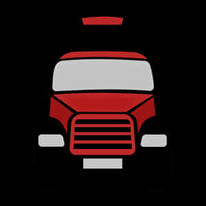 Red Front Facing Truck Icon PNG image with transparent background