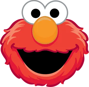 Red Furry Character Graphic PNG Image