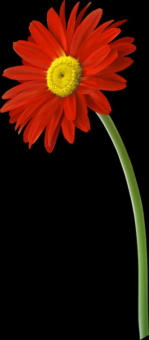 Red Gerbera Flower Png Clip Art Imageu200b Gallery - Gerbera Flower Png, Transparent Png PNG image with transparent background