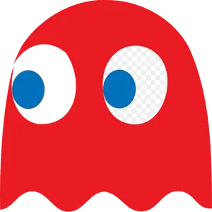 Red Ghost Pacman Game Character.png PNG Image