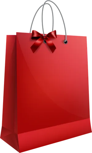 Red Gift Bagwith Bow PNG Image