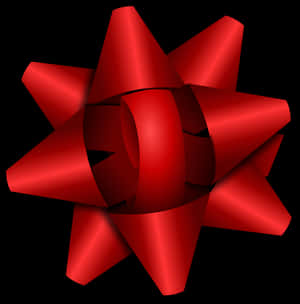 Red, Ribbon, Star, Adorn, Christmas, Decoration, Gift - Christmas Gift Bow Clipart, HD Png Download PNG