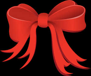 Red Gift Bow Graphic PNG image with transparent background