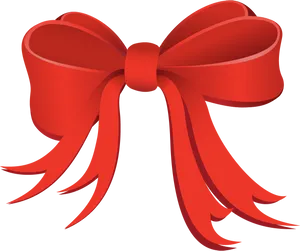 Red Gift Bow Graphic PNG Image