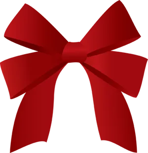 Red Gift Bow Graphic PNG Image