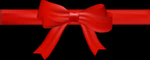 Red Gift Bow Horizontal PNG image with transparent background