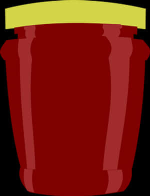 Red Glass Jar Cartoon PNG