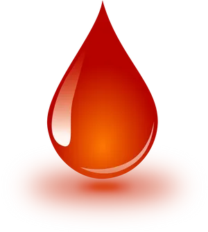 Red Glossy Drop Illustration PNG Image