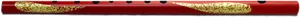 Red Golden Flute Side View PNG Image