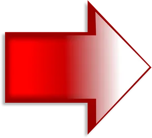 Red Gradient Arrow PNG Image