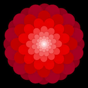Red Gradient Flower Illustration PNG image with transparent background