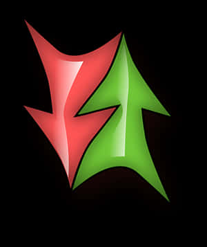 Red Green Arrow Symbol PNG image with transparent background