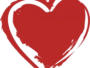 Red Grungy Heart Transparent Background PNG Image