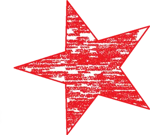 Red Grungy Star Texture PNG Image