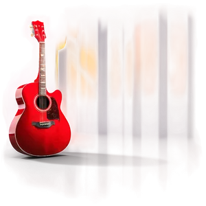 Red Guitar In Spotlight Png Vlv25 PNG Image