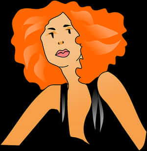 Red Haired Animated Beauty PNG image with transparent background