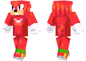 Red Haired Anime Character Minecraft Skin PNG Image