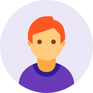 Red Haired Avatar Profile PNG Image