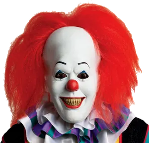 Red Haired Clown Portrait PNG Image