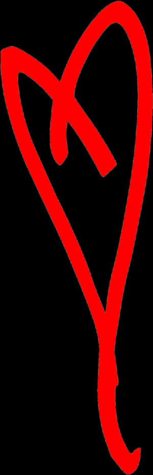 Eartha Kitt's Hand-drawn Heart In Red - Red Hand Drawn Hearts, HD Png Download PNG