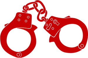 Red Handcuffs Vector Illustration PNG Image