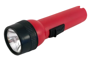 Red Handheld Flashlight PNG Image