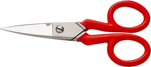 Red Handled Scissors PNG Image