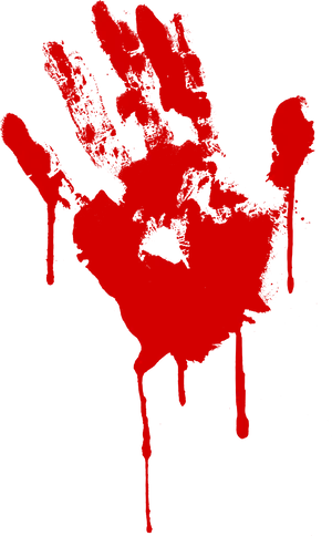 Red Handprint Bloody Stain PNG Image